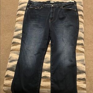 Good American Blue Straight Leg Jeans